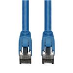 Picture of 10ft Blue CAT 8 Shielded (S/FTP) PVC Ethernet Cable Snagless Easy Boot RJ-45 M/M