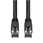 Picture of 10ft Black CAT 8 Shielded (S/FTP) PVC Ethernet Cable Snagless Easy Boot RJ-45 M/M