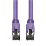 Picture of 10ft Purple CAT 8 Shielded (S/FTP) PVC Ethernet Cable Snagless Easy Boot RJ-45 M/M