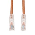 Picture of 10ft Orange CAT 6 Slim PVC Ethernet Cable Snagless Clear-Claw TAA RJ-45 M/M