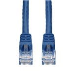 Picture of 100-Pack 5ft Blue CAT 6A PVC Ethernet Cable Snagless Bubble Boot RJ-45 M/M Bulk Bag Packaged, No Twist Ties