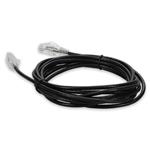 Picture of 10ft Black CAT 6A Slim PVC Ethernet Cable Snagless Clear-Claw RJ-45 M/M