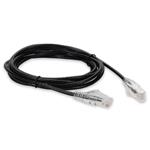 Picture of 10ft Black CAT 6A Slim PVC Ethernet Cable Snagless Clear-Claw RJ-45 M/M