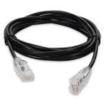 Picture of 10ft Black CAT 6A Slim PVC Ethernet Cable Snagless Clear-Claw RJ-45 M/M