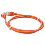 Picture of 10ft RJ-45 (Male) to RJ-45 (Male) Straight Orange Cat6A Slim UTP PVC Copper Patch Cable