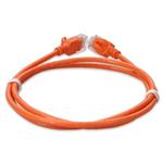 Picture of 10ft RJ-45 (Male) to RJ-45 (Male) Straight Orange Cat6A Slim UTP PVC Copper Patch Cable