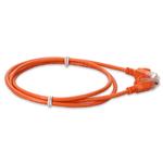 Picture of 10ft RJ-45 (Male) to RJ-45 (Male) Straight Orange Cat6A Slim UTP PVC Copper Patch Cable