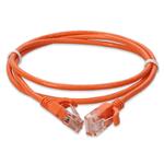 Picture of 10ft RJ-45 (Male) to RJ-45 (Male) Straight Orange Cat6A Slim UTP PVC Copper Patch Cable