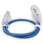 Picture of 10ft Blue CAT 6A Slim PVC Ethernet Cable Snagless Clear-Claw RJ-45 M/M