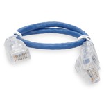 Picture of 10ft Blue CAT 6A Slim PVC Ethernet Cable Snagless Clear-Claw RJ-45 M/M