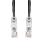 Picture of 10in Black CAT 6 PVC Ethernet Cable Snagless Clear-Claw RJ-45 M/M with Serialized Labeled Ends