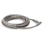 Picture of 12ft Gray CAT 6A PVC Ethernet Cable Snagless Bubble Boot RJ-45 M/M