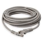 Picture of 12ft Gray CAT 6A PVC Ethernet Cable Snagless Bubble Boot RJ-45 M/M