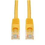 Picture of 12ft Yellow CAT 6A PVC Ethernet Cable Snagless Bubble Boot RJ-45 M/M