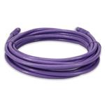 Picture of 12ft Purple CAT 6 Shielded PVC Ethernet Cable Snagless Easy Clear Boot RJ-45 M/M