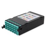Picture of 14-Bay Cassette 24-Fiber MPO In, 12 LC Duplex Out, Multi-mode Duplex OM4 - MPO type A
