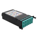 Picture of 14-Bay Cassette 24-Fiber MPO In, 12 LC Duplex Out, Multi-mode Duplex OM4 - MPO type A