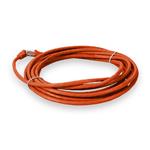 Picture of 100-Pack of 14ft Orange CAT 5E PVC Ethernet Cables Snagless Easy Clear Boot TAA RJ-45 M/M