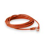 Picture of 100-Pack of 14ft Orange CAT 5E PVC Ethernet Cables Snagless Easy Clear Boot TAA RJ-45 M/M