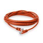 Picture of 100-Pack of 14ft Orange CAT 5E PVC Ethernet Cables Snagless Easy Clear Boot TAA RJ-45 M/M