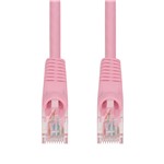 Picture of 14ft Pink CAT 6A PVC Ethernet Cable Snagless Bubble Boot RJ-45 M/M