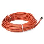 Picture of 14ft Orange CAT 6A Shielded PVC Ethernet Cable Snagless Easy Clear Boot RJ-45 M/M