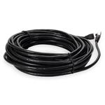 Picture of 14ft Black CAT 6 Shielded PVC Ethernet Cable Snagless Easy Clear Boot RJ-45 M/M