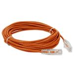 Picture of 14ft Orange CAT 6 Slim PVC Ethernet Cable Snagless Clear-Claw RJ-45 M/M