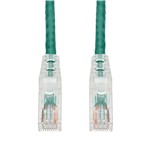 Picture of 15ft Green CAT 6A PVC Ethernet Cable Snagless Easy Clear Boot TAA RJ-45 M/M
