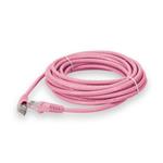 Picture of 15ft Pink CAT 6A PVC Ethernet Cable Snagless Bubble Boot RJ-45 M/M