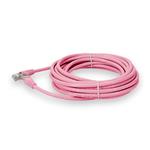 Picture of 15ft Pink CAT 6A PVC Ethernet Cable Snagless Bubble Boot RJ-45 M/M
