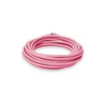 Picture of 15ft Pink CAT 6A PVC Ethernet Cable Snagless Bubble Boot RJ-45 M/M