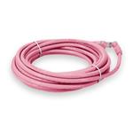 Picture of 15ft Pink CAT 6A PVC Ethernet Cable Snagless Bubble Boot RJ-45 M/M