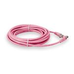 Picture of 15ft Pink CAT 6A PVC Ethernet Cable Snagless Bubble Boot RJ-45 M/M