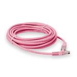 Picture of 15ft Pink CAT 6A PVC Ethernet Cable Snagless Bubble Boot RJ-45 M/M