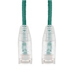 Picture of 15ft Green CAT 6 Slim PVC Ethernet Cable Snagless Clear-Claw RJ-45 M/M