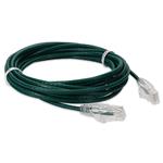 Picture of 15ft Green CAT 6A Slim PVC Ethernet Cable Snagless Clear-Claw RJ-45 M/M