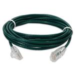 Picture of 15ft Green CAT 6A Slim PVC Ethernet Cable Snagless Clear-Claw RJ-45 M/M
