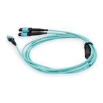 Picture of 2m MPO/UPC to 2xMPO/UPC Aqua OM4 OFNR (Riser-Rated) 16-Strand Fiber Fanout Cable