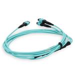 Picture of 2m MPO/UPC to 2xMPO/UPC Aqua OM4 OFNR (Riser-Rated) 16-Strand Fiber Fanout Cable