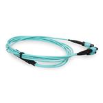 Picture of 2m MPO/UPC to 2xMPO/UPC Aqua OM4 OFNR (Riser-Rated) 16-Strand Fiber Fanout Cable