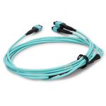 Picture of 6m MPO/UPC to 2xMPO/UPC Aqua OM4 OFNR (Riser-Rated) 16-Strand Fiber Fanout Cable
