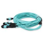 Picture of 6m MPO-16/UPC to 4xMPO/UPC Aqua OM4 OFNR (Riser-Rated) 16-Strand Fiber Fanout Cable
