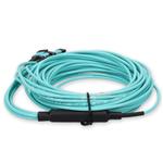 Picture of 6m MPO-16/UPC to 4xMPO/UPC Aqua OM4 OFNR (Riser-Rated) 16-Strand Fiber Fanout Cable