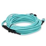 Picture of 6m MPO-16/UPC to 4xMPO/UPC Aqua OM4 OFNR (Riser-Rated) 16-Strand Fiber Fanout Cable