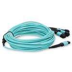 Picture of 6m MPO-16/UPC to 4xMPO/UPC Aqua OM4 OFNR (Riser-Rated) 16-Strand Fiber Fanout Cable