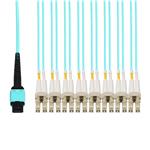 Picture of 10m MPO/UPC to 8xLC/UPC Duplex Aqua OM4 LSZH 16-Strand Fiber Fanout Cable