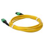 Picture of 2m MPO/APC to MPO/APC Yellow OS2 OFNR (Riser-Rated) 16-Strand SMF Fiber Patch Cable