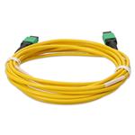 Picture of 2m MPO/APC to MPO/APC Yellow OS2 OFNR (Riser-Rated) 16-Strand SMF Fiber Patch Cable
