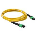 Picture of 2m MPO/APC to MPO/APC Yellow OS2 OFNR (Riser-Rated) 16-Strand SMF Fiber Patch Cable